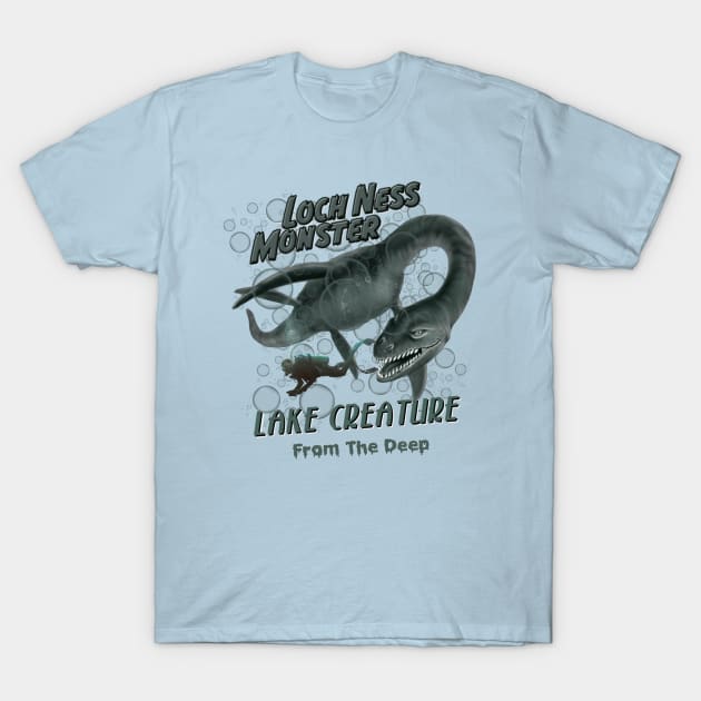 The Loch Ness Monster Terror of the Deep T-Shirt by MotorManiac